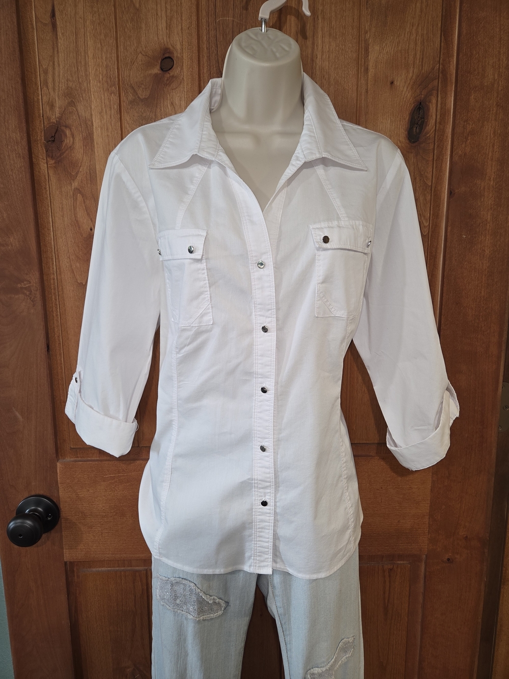 Zac & Rachel White Button-Front Shirt